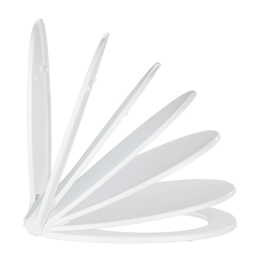 WENKO 21901100-WC WC-Sitz KOS 44x37 cm weiß/silber