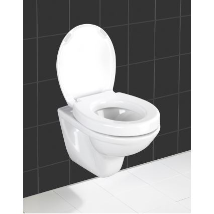 WENKO 21905100-WC-Sitz SECURA 37x44 cm weiß/grau