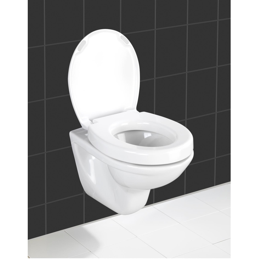WENKO 21905100-WC-Sitz SECURA 37x44 cm weiß/grau
