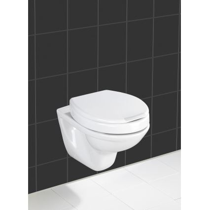 WENKO 21905100-WC-Sitz SECURA 37x44 cm weiß/grau
