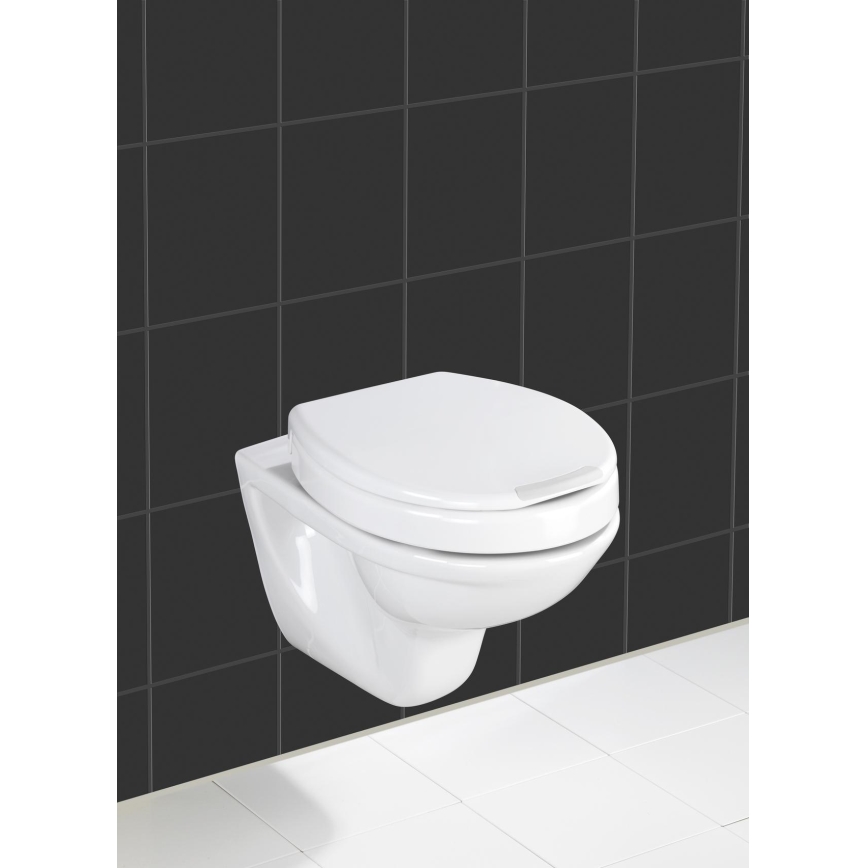 WENKO 21905100-WC-Sitz SECURA 37x44 cm weiß/grau