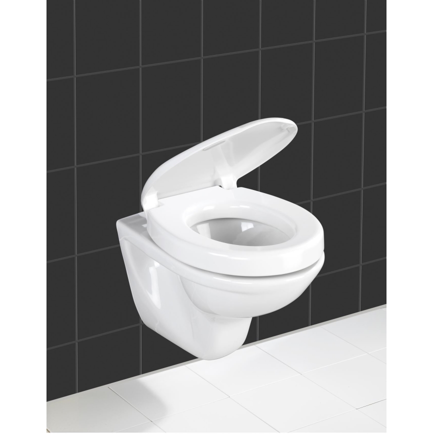 WENKO 21905100-WC-Sitz SECURA 37x44 cm weiß/grau