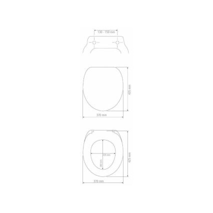 WENKO 21905100-WC-Sitz SECURA 37x44 cm weiß/grau