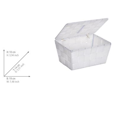 WENKO 22077100 - Korb ADRIA 19x14 cm weiß