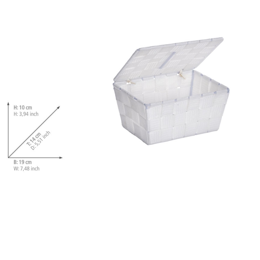 WENKO 22077100 - Korb ADRIA 19x14 cm weiß