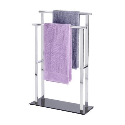 WENKO 22089100 – Garderobenleiste LAVA 52x81,5 cm Edelstahl/silber/schwarz