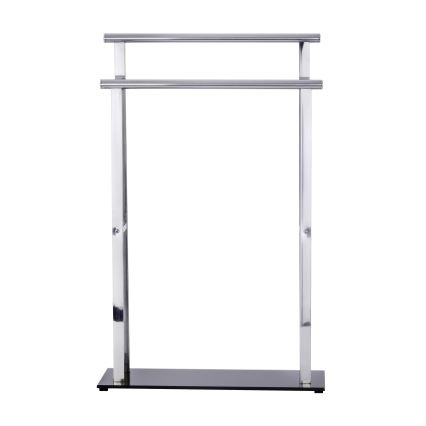 WENKO 22089100 – Garderobenleiste LAVA 52x81,5 cm Edelstahl/silber/schwarz