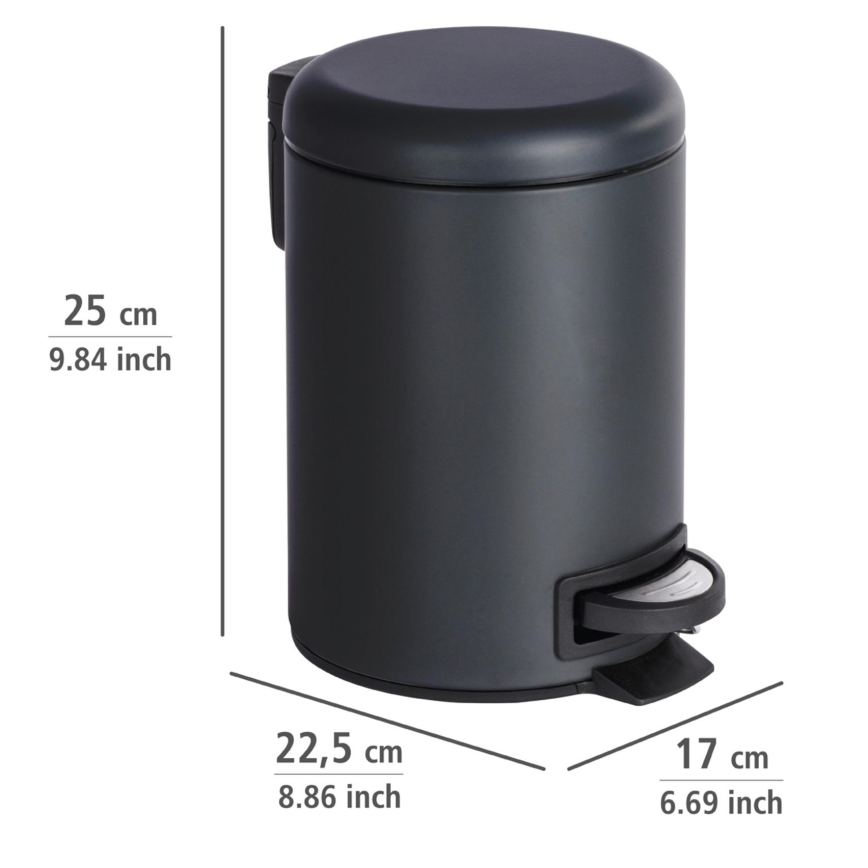 WENKO 22143800 - Korb LEMAN 17x25 cm schwarz