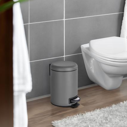 WENKO 22148100 - Aufbewahrungskorb LEMAN 17x25 cm grau/schwarz