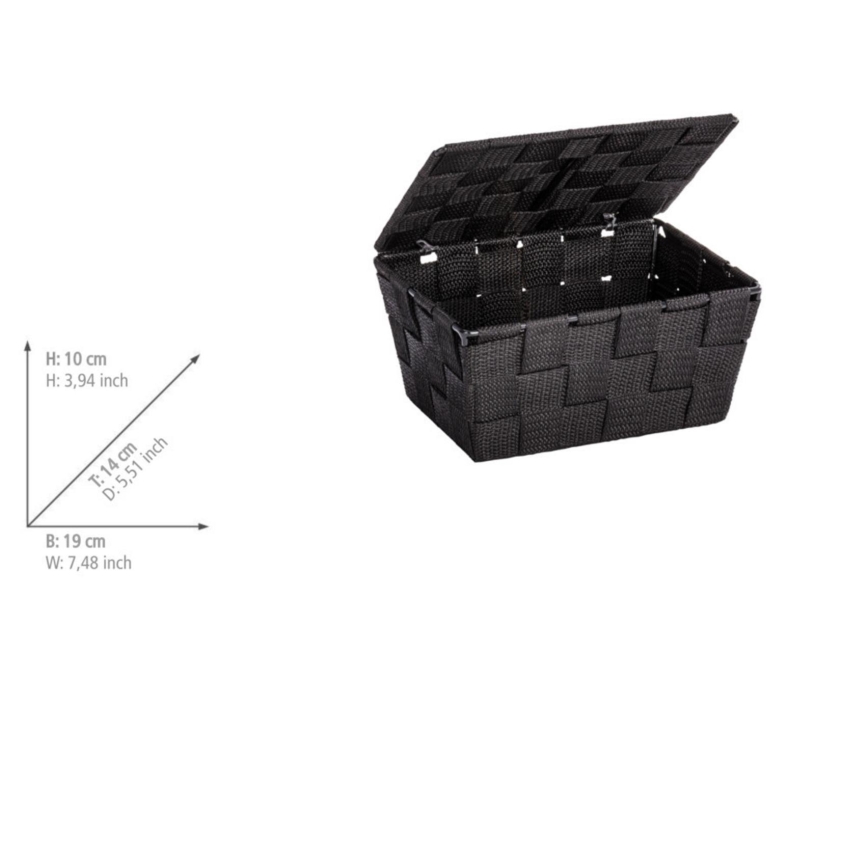 WENKO 22197100 - Korb ADRIA 19x14 cm schwarz