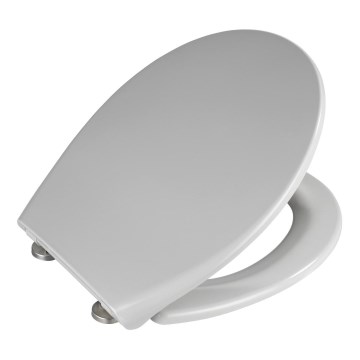 WENKO 22402100-WC Sitz SAMOS 44,5x37,5 cm grau/silber