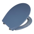 WENKO 22403100-WC WC-Sitz SAMOS 44,5x37,5 cm blau/silber