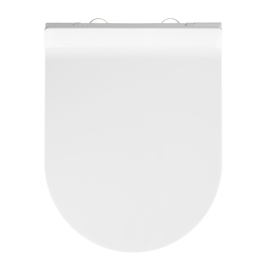 WENKO 22415100-WC-Sitz HABOS 46x36 cm weiß/silber