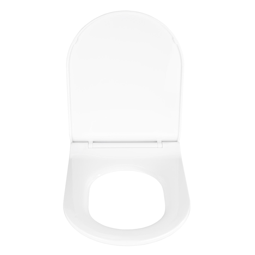 WENKO 22415100-WC-Sitz HABOS 46x36 cm weiß/silber