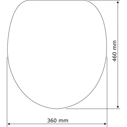 WENKO 22415100-WC-Sitz HABOS 46x36 cm weiß/silber