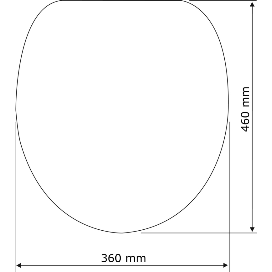 WENKO 22415100-WC-Sitz HABOS 46x36 cm weiß/silber