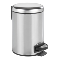WENKO 22444100 - Abfalleimer LEMAN 17x25 cm Edelstahl/silber/schwarz