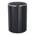 WENKO 22558100 - Mülleimer INCA 18,5x25,5 cm schwarz/glänzender Chrom