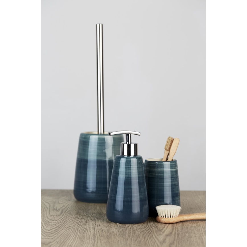 WENKO 22648100 - WC-Set POTTERY 12,5x39,5 cm türkis