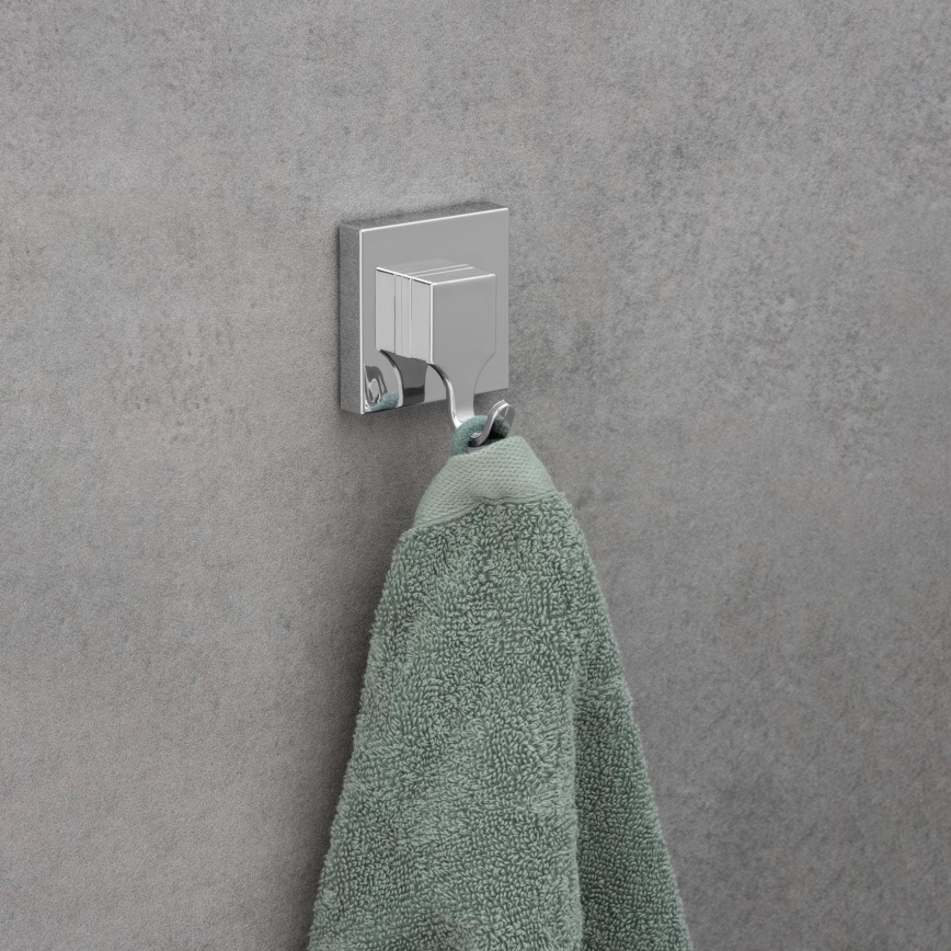 WENKO 22688100-Haken VACUUM-LOC QUADRO ED 6x7 cm silber/Glanzchrom