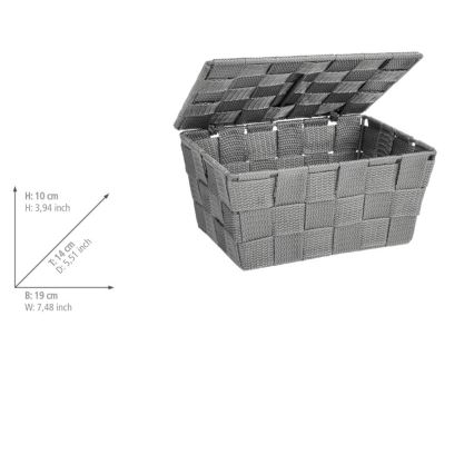 WENKO 22793100 - Korb ADRIA 19x14 cm grau