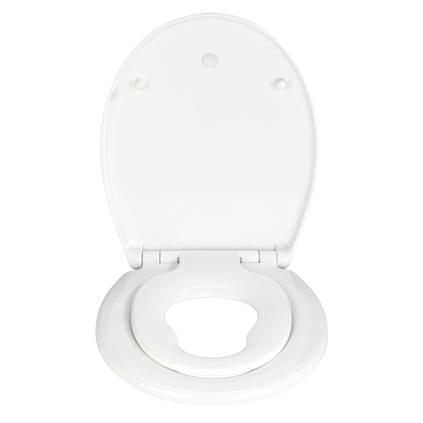 WENKO 22973100-WC WC-Sitz DELOS 44,5x37,5 cm weiß/silber