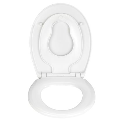 WENKO 22973100-WC WC-Sitz DELOS 44,5x37,5 cm weiß/silber