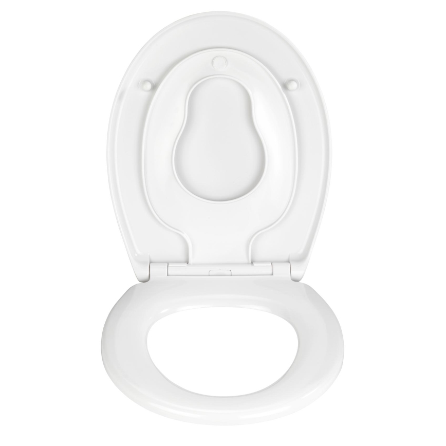 WENKO 22973100-WC WC-Sitz DELOS 44,5x37,5 cm weiß/silber