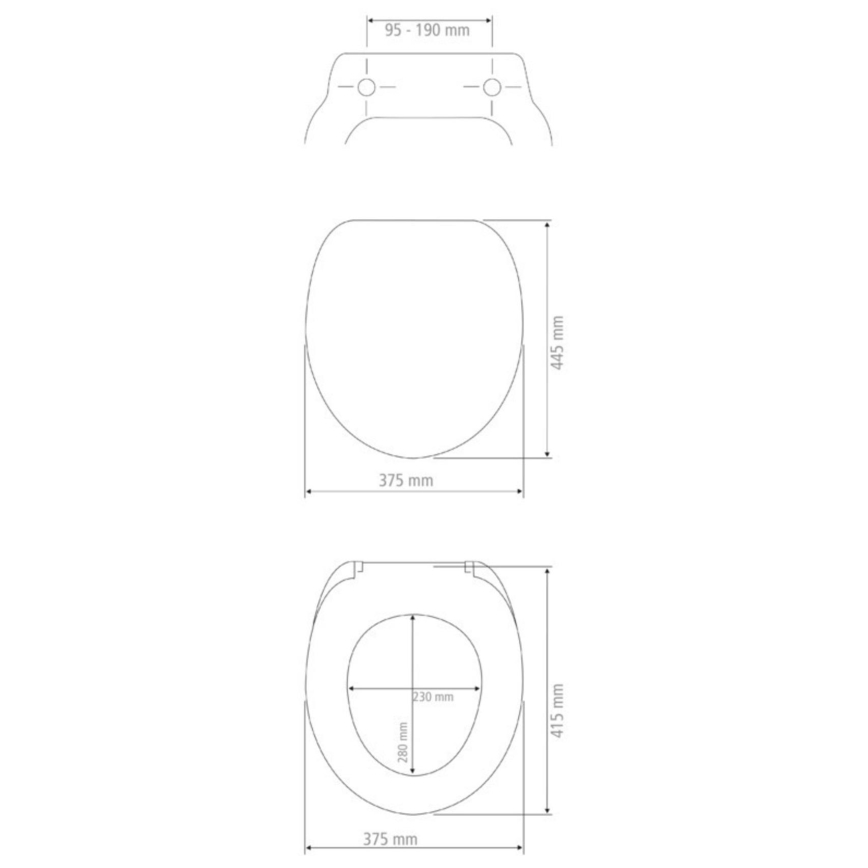 WENKO 22973100-WC WC-Sitz DELOS 44,5x37,5 cm weiß/silber