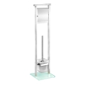 WENKO 22992100 - WC-Bürste DEBAR 18x73 cm Edelstahl/satiniert/weiß