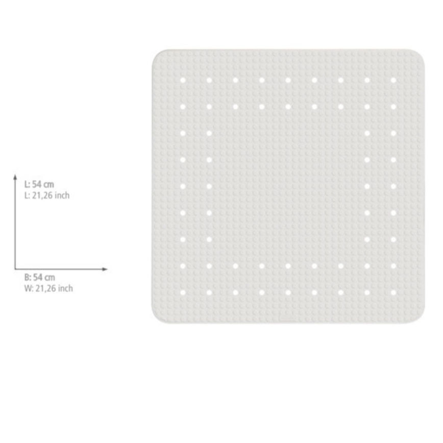 WENKO 23135100-Duschmatte MIRASOL 54x54 cm weiß
