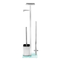 WENKO 23364100 - WC-Bürste DEBAR 21x70,5 cm Edelstahl/satin/weiß