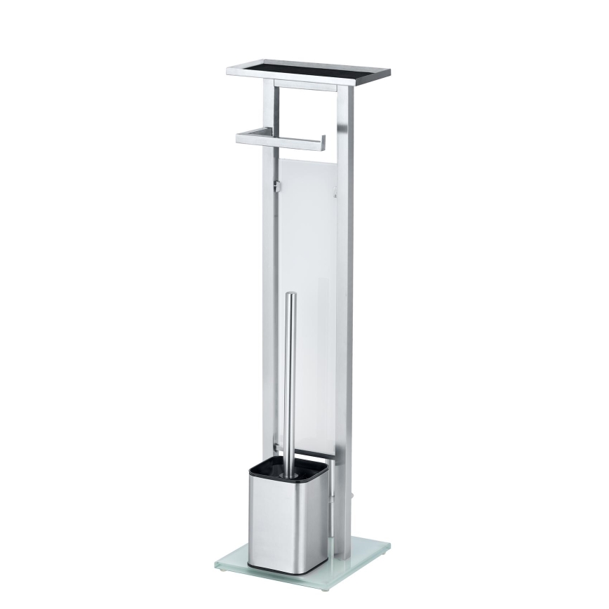 WENKO 23364100 - WC-Bürste DEBAR 21x70,5 cm Edelstahl/satin/weiß