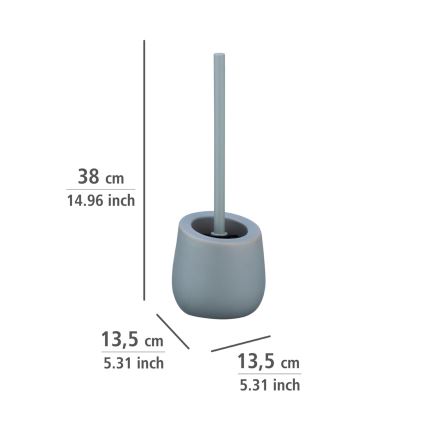 WENKO 23650100 - WC-Bürste BADI 13,5 x 38 cm grau