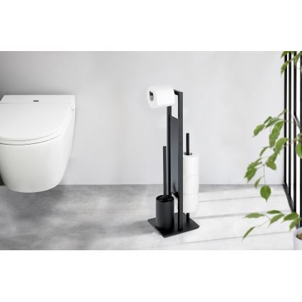 WENKO 23708100 - WC-Bürste RIVALTA 18 x 70 cm schwarz