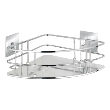 WENKO 23856800-Ablage TURBO-LOC QUADRO ED. 27,5 x 19,3 cm Edelstahl/Glanzchrom