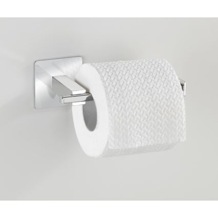 WENKO 23859800 - Toilettenpapierhalter TURBO-LOC QUADRO ED 16,5x6,5 cm Edelstahl