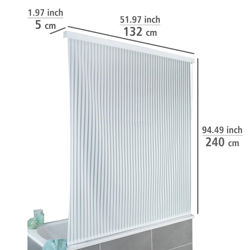 WENKO 23864100 - Duschrollo 132 x 240 cm weiß