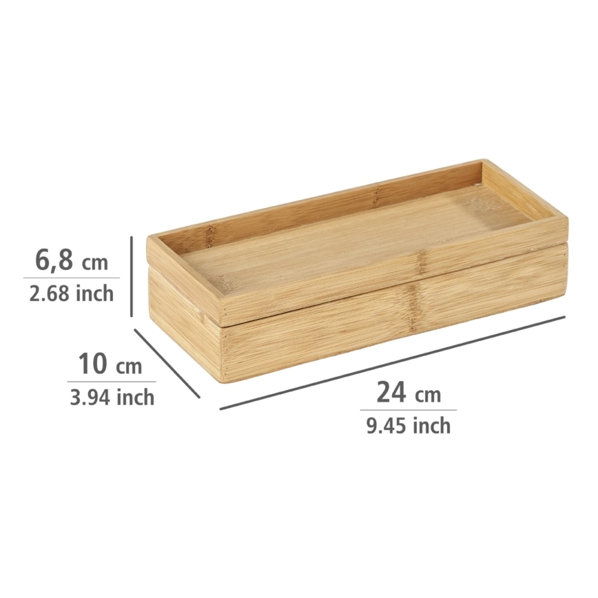 WENKO 23917100 - Aufbewahrungsbox TERRA 24 x 10 cm, braun
