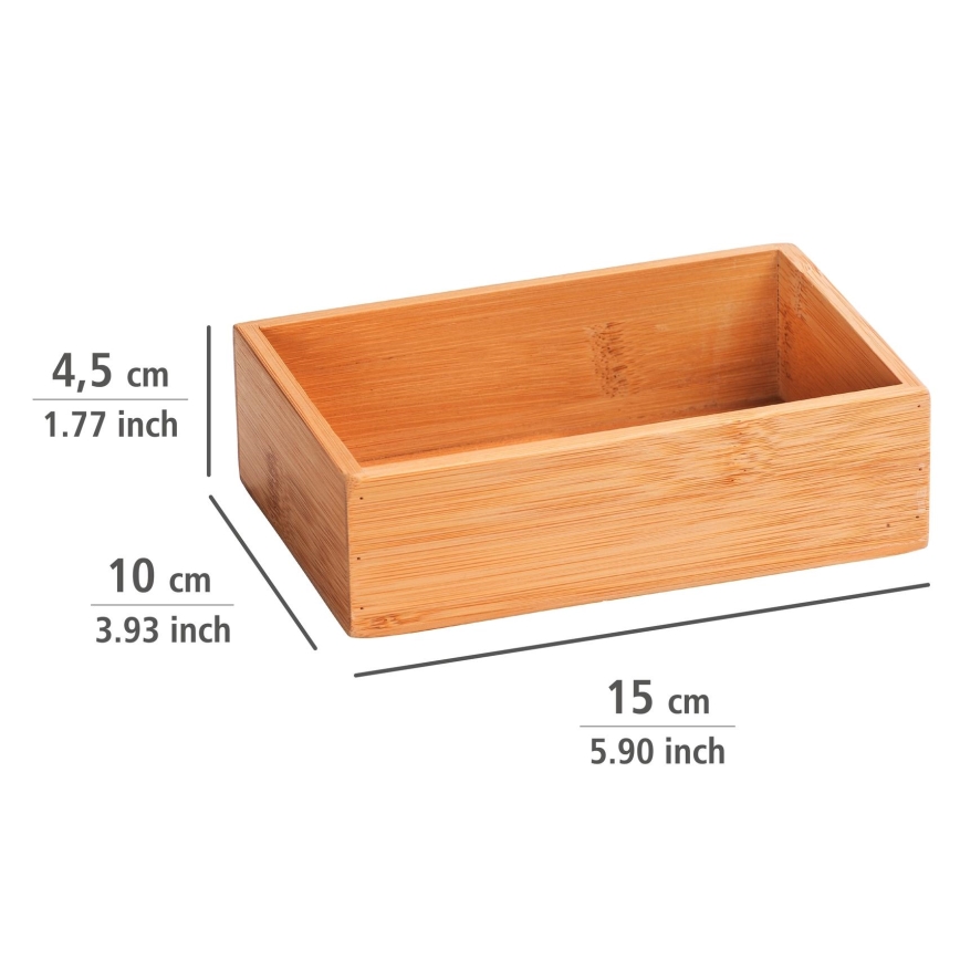 WENKO 23918100 - Tablett TERRA 15x10 cm, braun