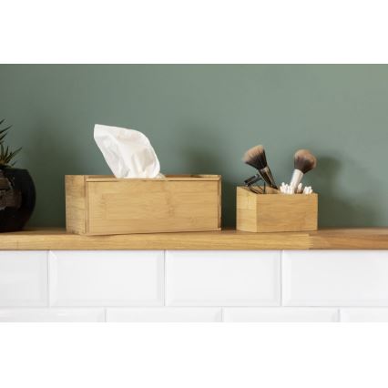 WENKO 23925100 - Taschentuchbox TERRA 25 x 13 cm, braun