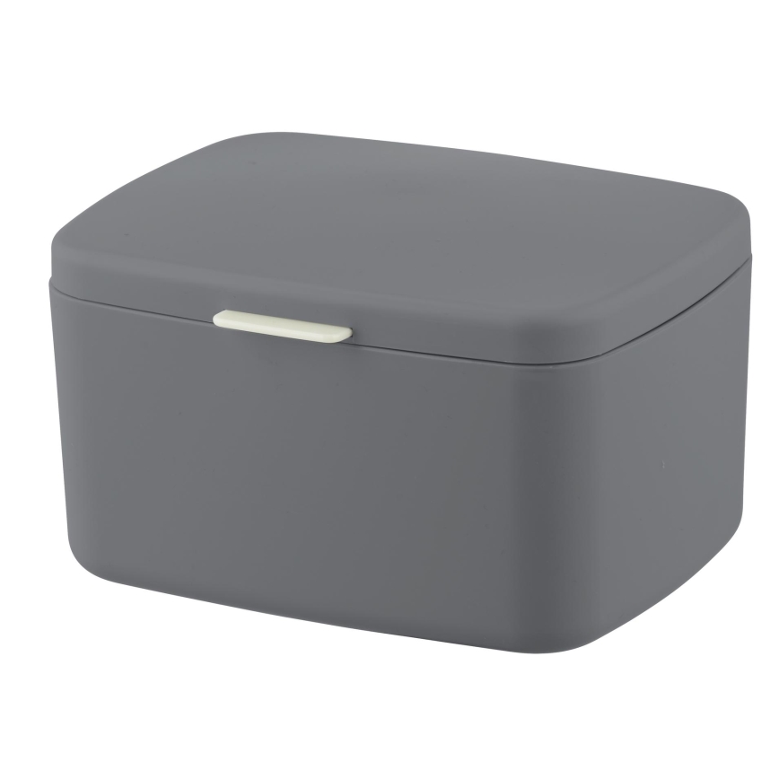 WENKO 23981100 - Box BARCELONA 19,5 x 16 cm Anthrazit/Glanzchrom