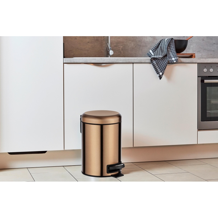 WENKO 24036100 - Korb LEMAN 17x25 cm Edelstahl/Kupfer/Schwarz