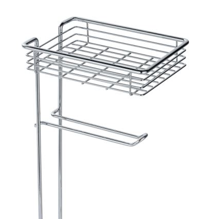 WENKO 24074800 - Toilettenpapierhalter 16x59 cm, Hochglanz-Chrom