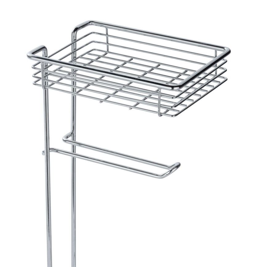 WENKO 24074800 - Toilettenpapierhalter 16x59 cm, Hochglanz-Chrom