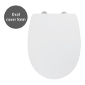 WENKO 24080800 – WC-Sitz TAVOLA 36,5 x 45 cm, weiß/Glanzchrom