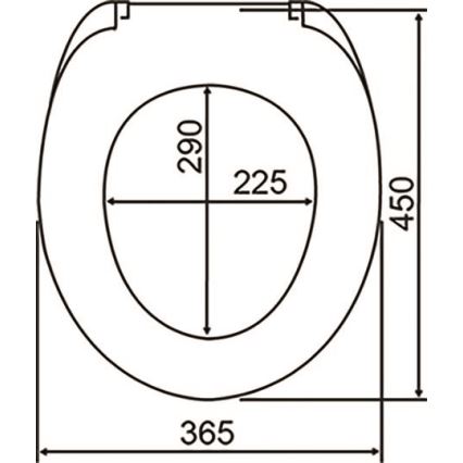 WENKO 24081800-Toilettensitz BALTIC 38,8 x 45 cm mehrfarbig/weiß