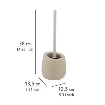 WENKO 24136100 - WC-Bürste BADI 13,5x38 cm beige