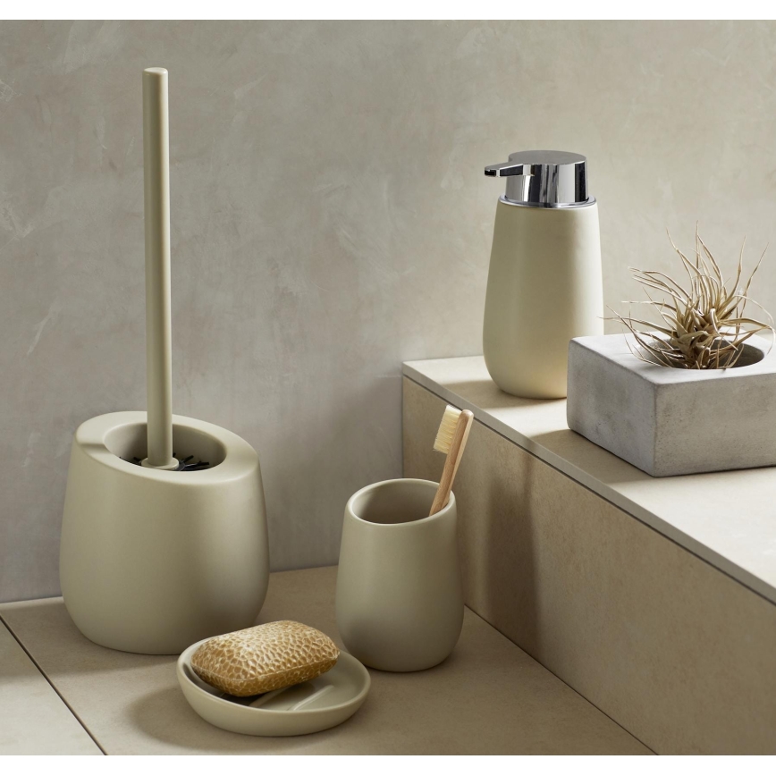 WENKO 24136100 - WC-Bürste BADI 13,5x38 cm beige