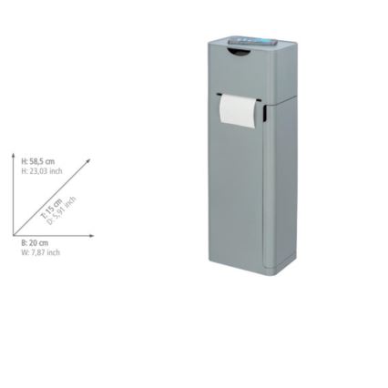 WENKO 24213100 - WC-Bürste IMON 20x58,5 cm grau